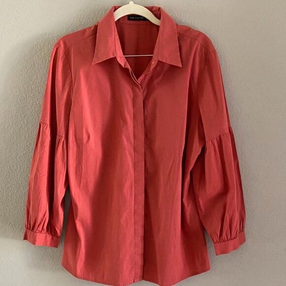 The Limited Button Down Long Sleeve Shirt red Size L - Picture 1 of 13